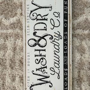 Vintage Style Wash & Dry Laundry Sign